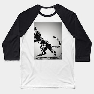 Leopard Shadow Silhouette Anime Style Collection No. 186 Baseball T-Shirt